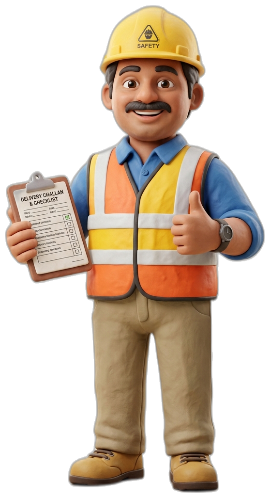 Shuttering Yard Supervisor 3D Character
